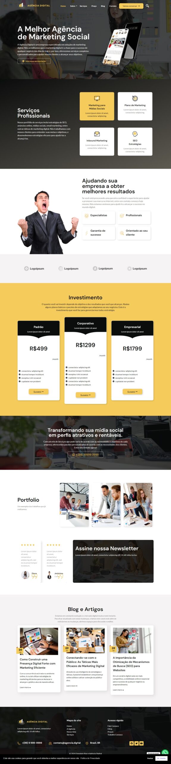 Site completo para Agência Digital - Fácil instalação e personalização - Imagem 2