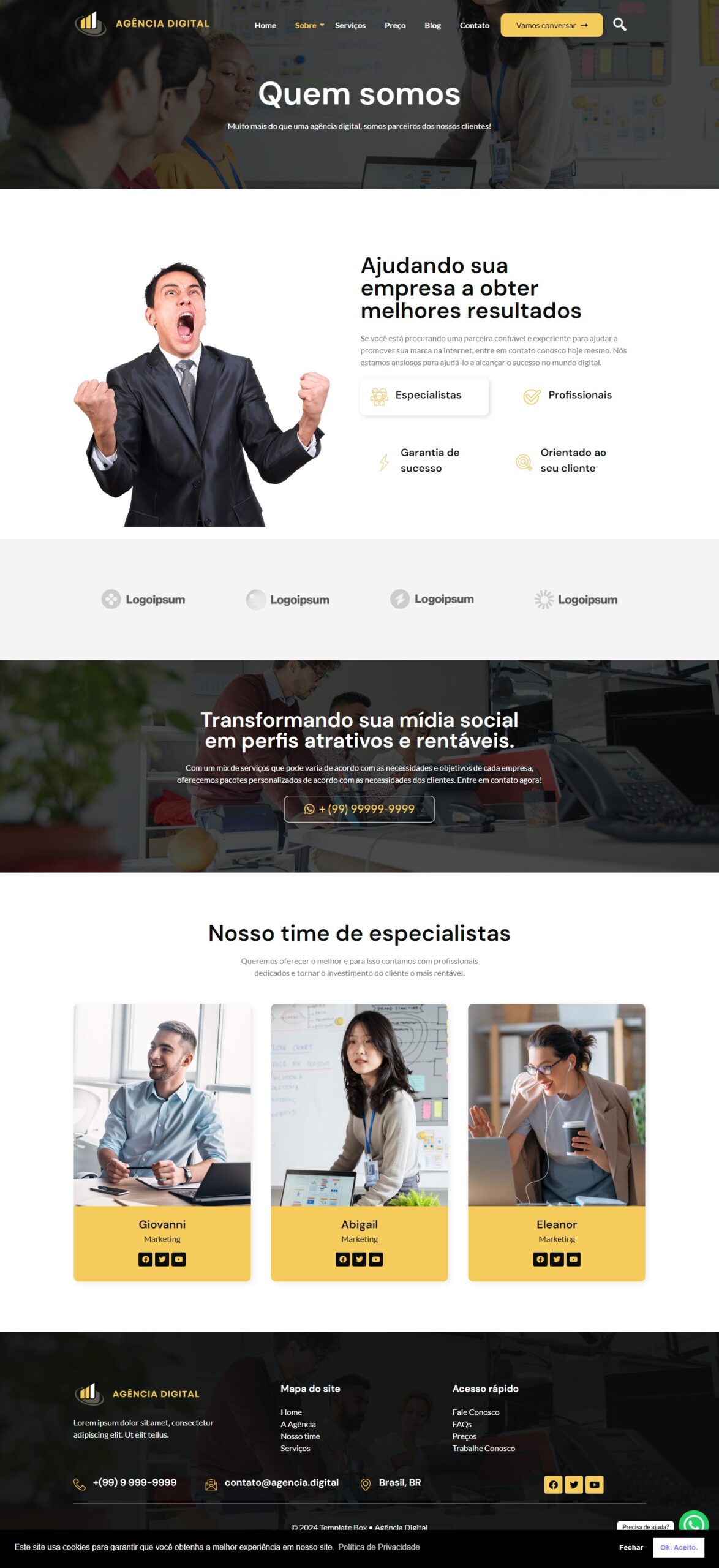 Site completo para Agência Digital - Fácil instalação e personalização - Imagem 3